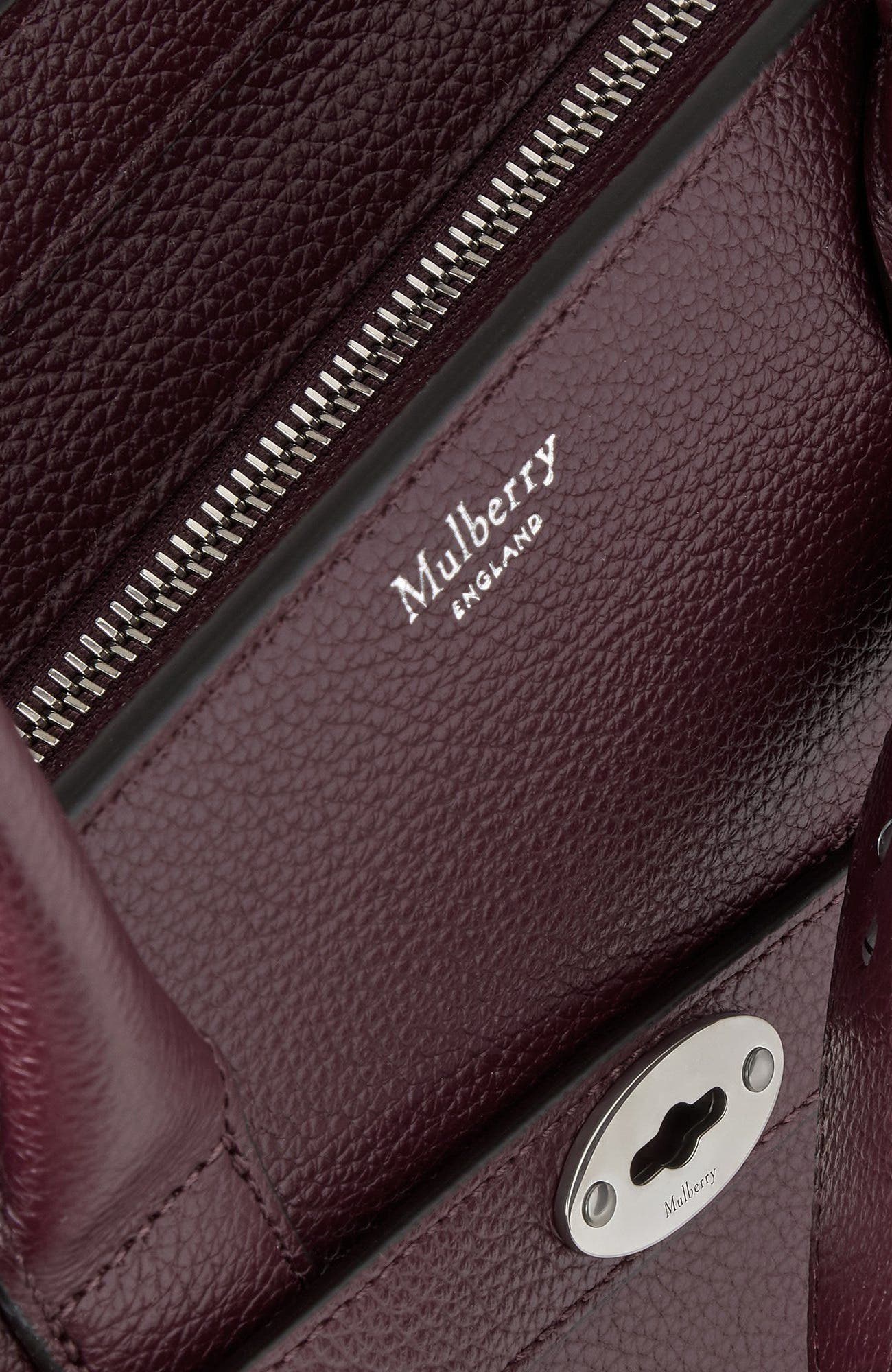 Mulberry Small Zipped Bayswater, Alternate, color, Black Cherry