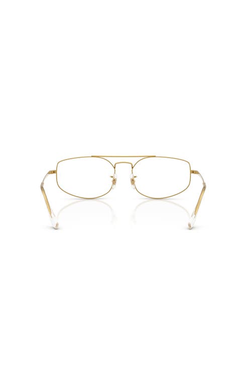 Ray Ban Ray-ban 56mm Irregular Optical Glasses In Gold