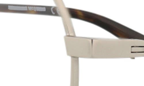 Alexander Mcqueen Mcqueen 52mm Round Optical Frames In Silver Silver Transparent