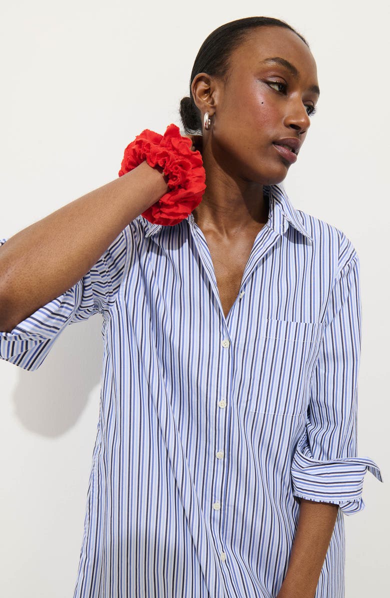 Alex Mill Florence Stripe Long Sleeve Cotton Shirtdress, Alternate, color, Blue Multi Stripe