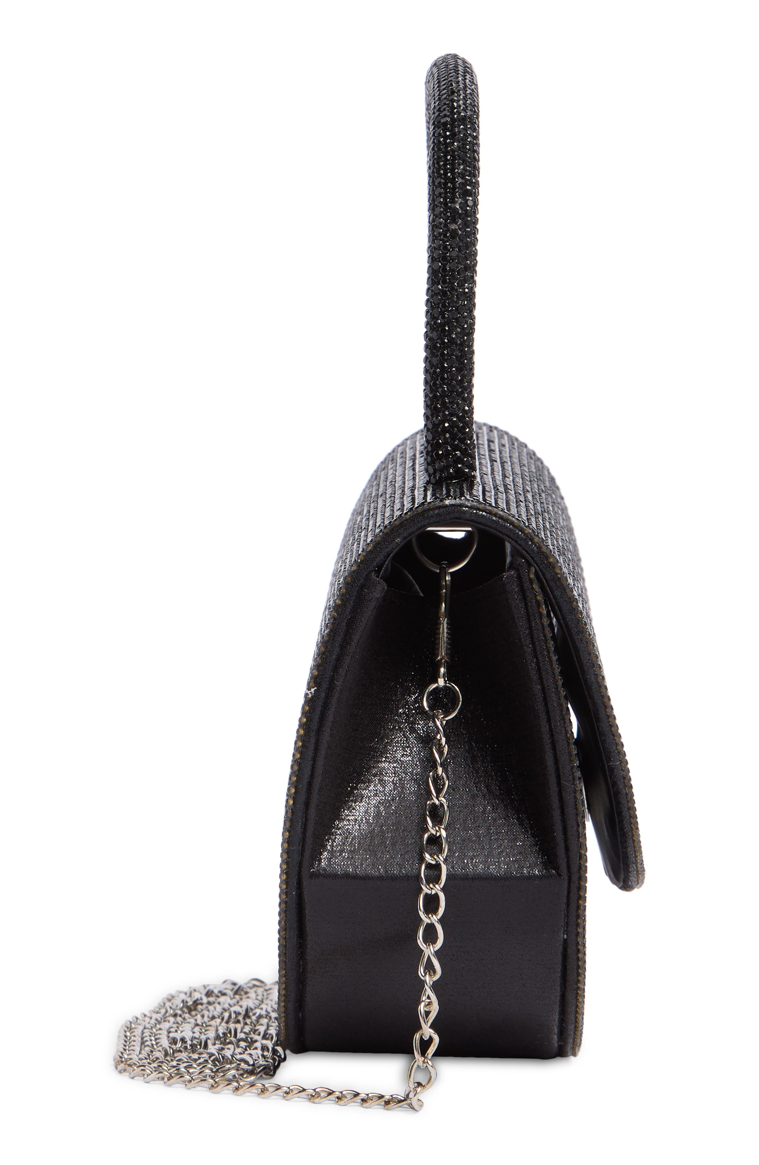 ALESSIA BIANCHI Deco Stone Curve Flap Clutch, Alternate, color, 