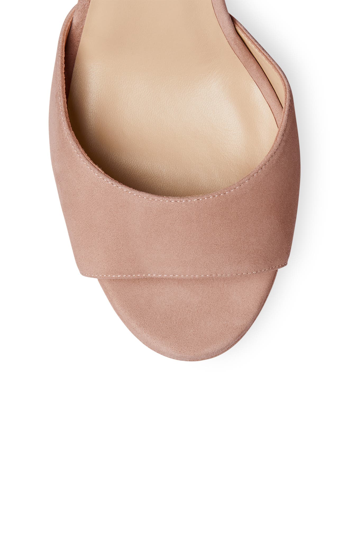Stuart Weitzman Ryder Suede Platform Sandal, Alternate, color, Adobe