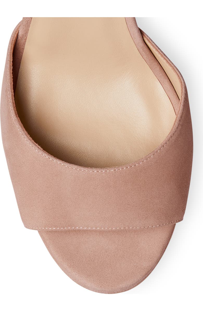 Stuart Weitzman Ryder Suede Platform Sandal, Alternate, color, Adobe