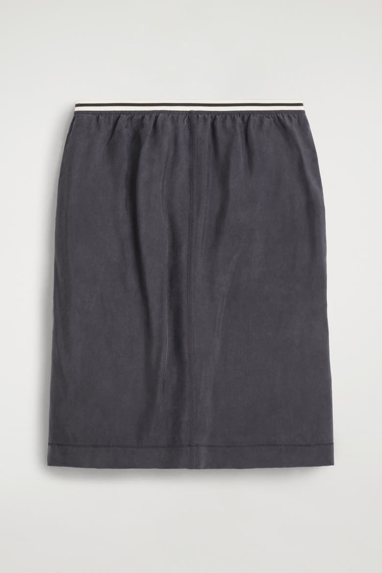 Contrast-Panel Pencil Skirt, Alternate, color, BLACK