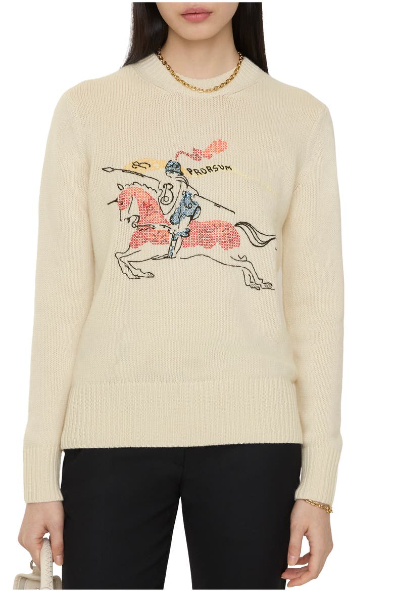 Cross Stitch Knight Wool Cashmere Sweater, Main, color, Tundra beige