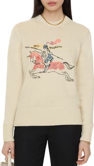 Burberry Cross Stitch Knight Wool Cashmere Sweater
