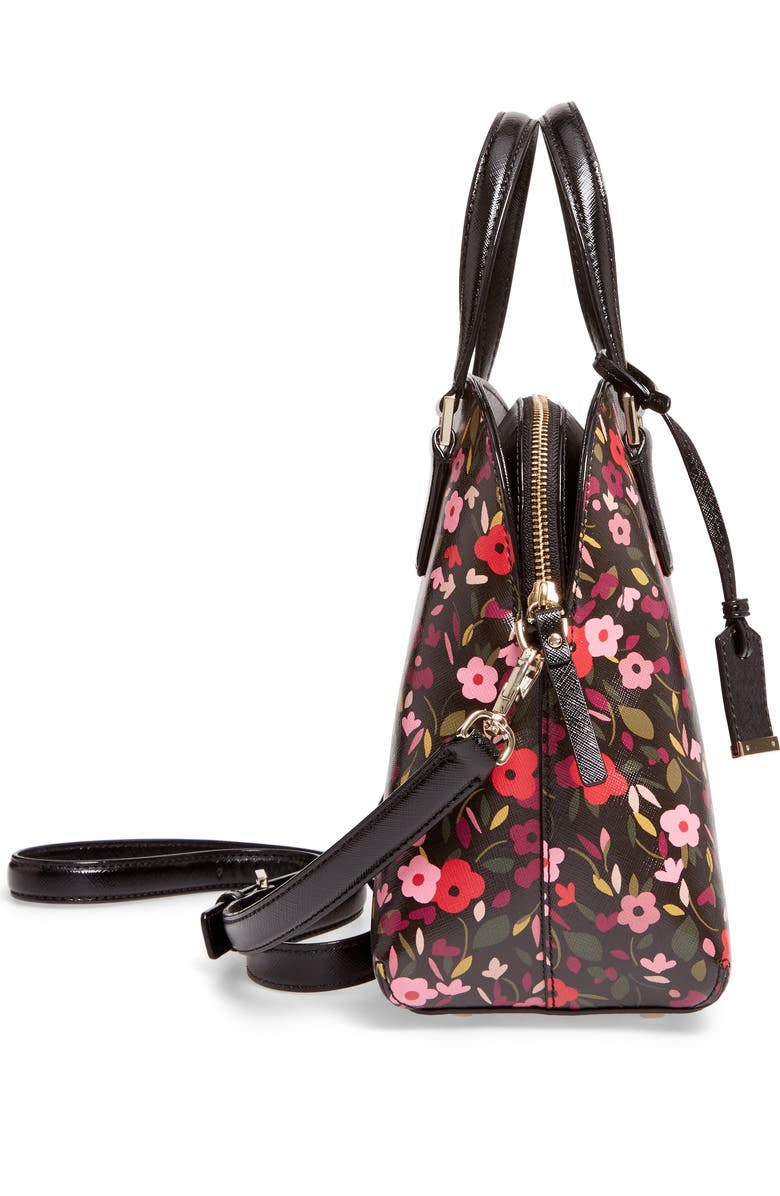 Kate Spade New York cameron street boho floral- lottie leather satchel, Alternate, color,