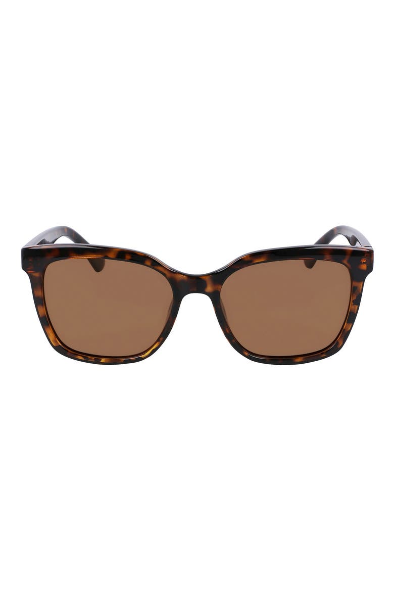 54mm Polarized Square Sunglasses, Main, color, TORTOISE