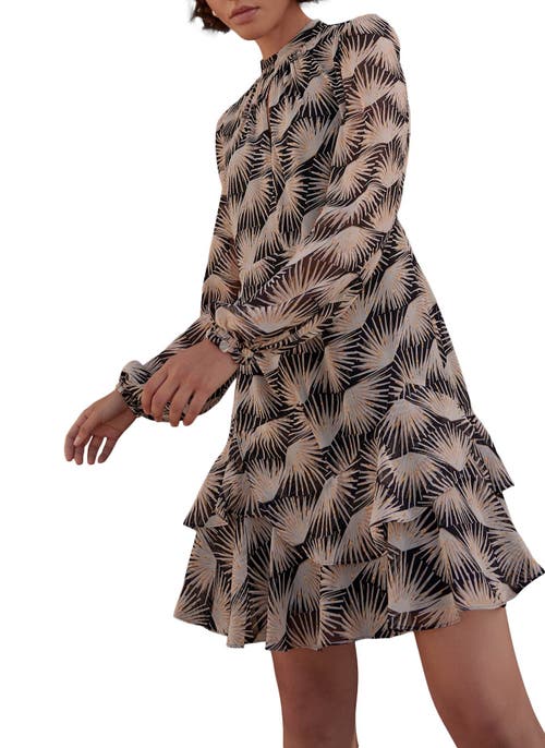 Mint Velvet Geo Print Mini Dress In Gray