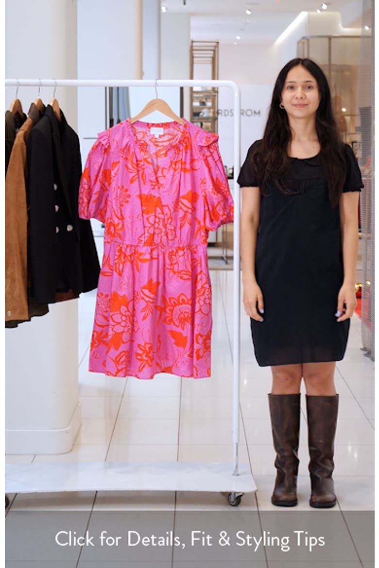 Weirly Floral Print Cotton Dress video
