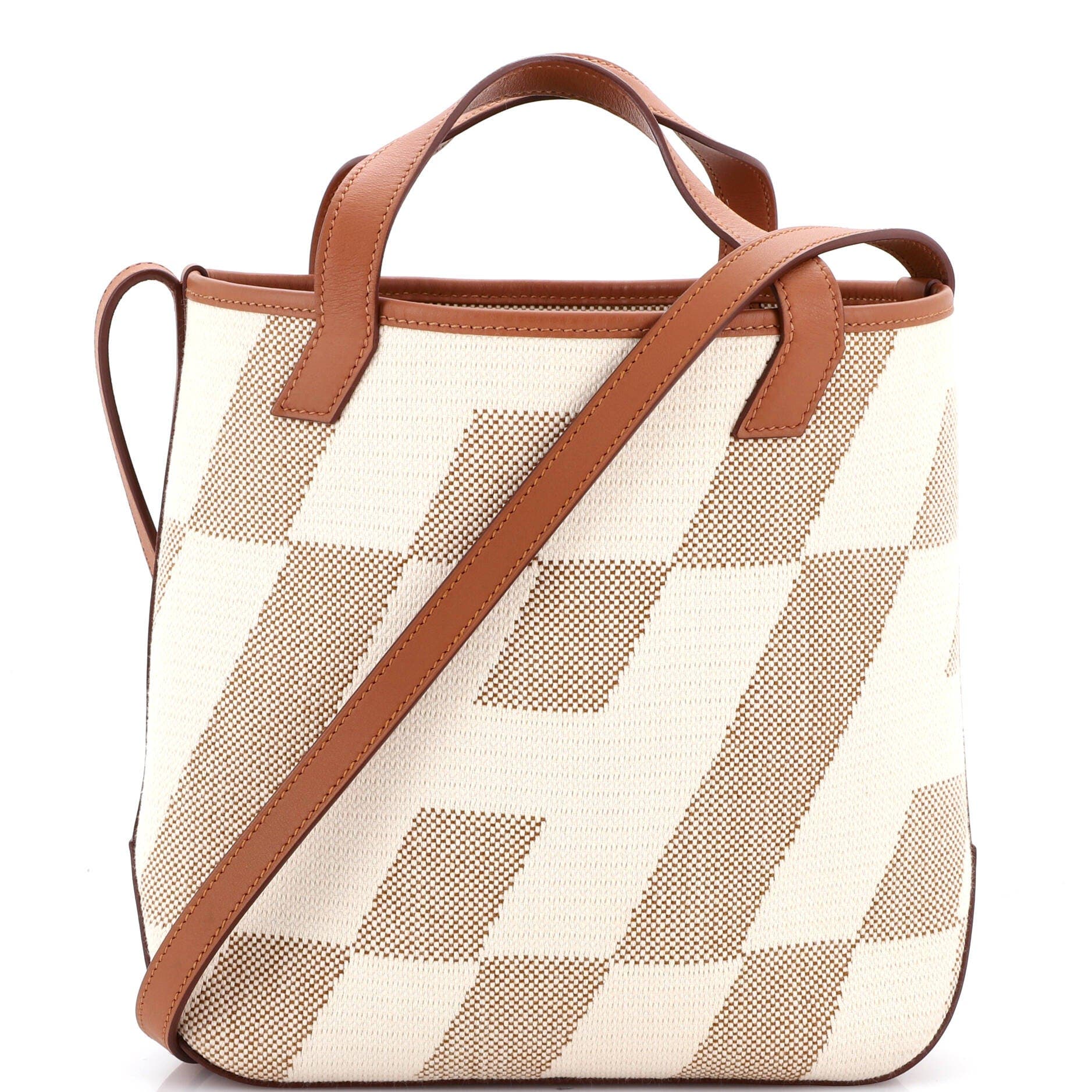 Pre-Owned Hermes Cabas H en Biais Tote Canvas with Leather 27, Main, color, Gold