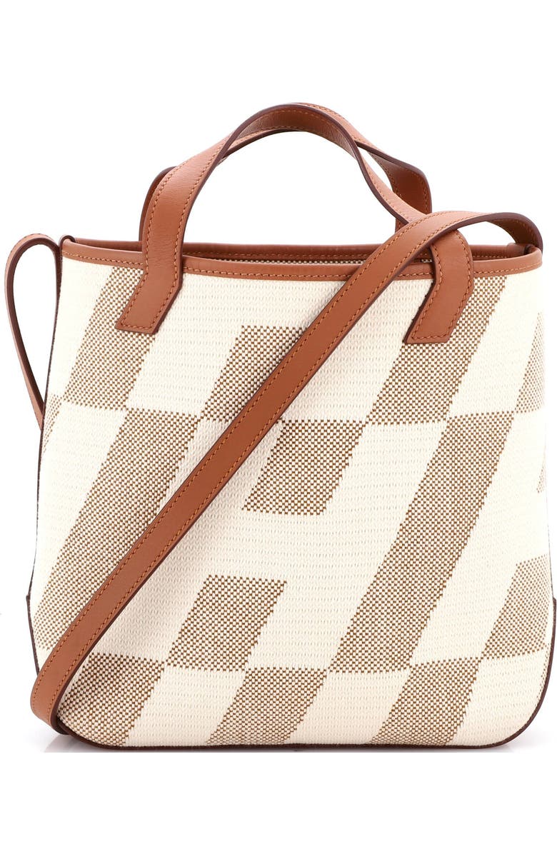 Pre-Owned Hermes Cabas H en Biais Tote Canvas with Leather 27, Main, color, Gold