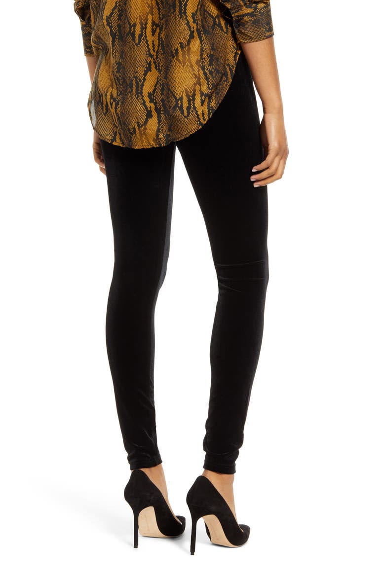 Velvet Leggings, Alternate, color, BLACK