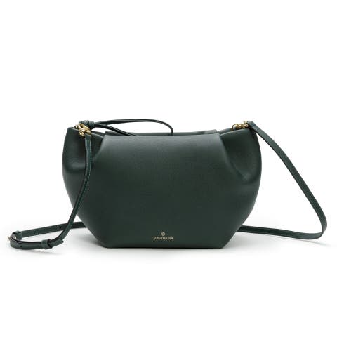 Marta Leather Clutch Bag With Shoulder Strap