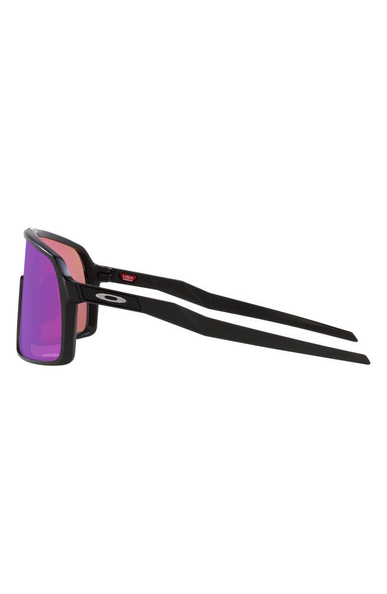 Oakley Sutro 137mm Prizm<sup>™</sup> Wrap Shield Sunglasses, Alternate, color, Matte Black
