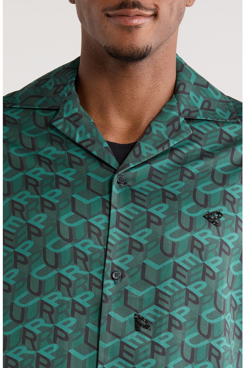 Resort Camp Shirt, Alternate, color, GREEN