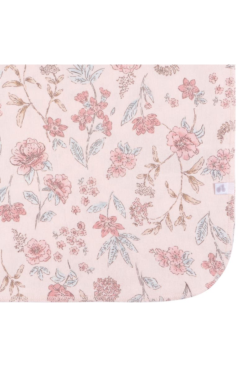 Just Born Pink Cotton Flannel Swaddles 4-Pack, Alternate, color, Floral