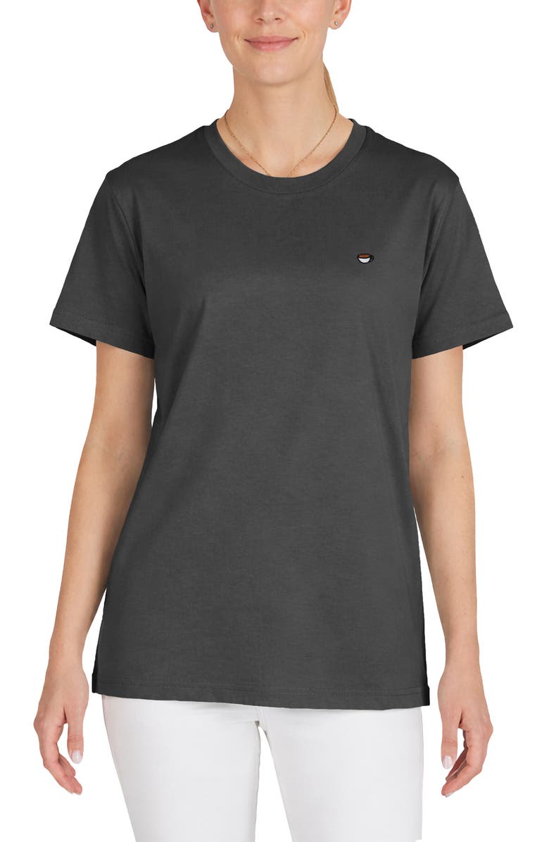 Dalix Womens Lil Coffee Jersey Tee, Main, color, Asphalt