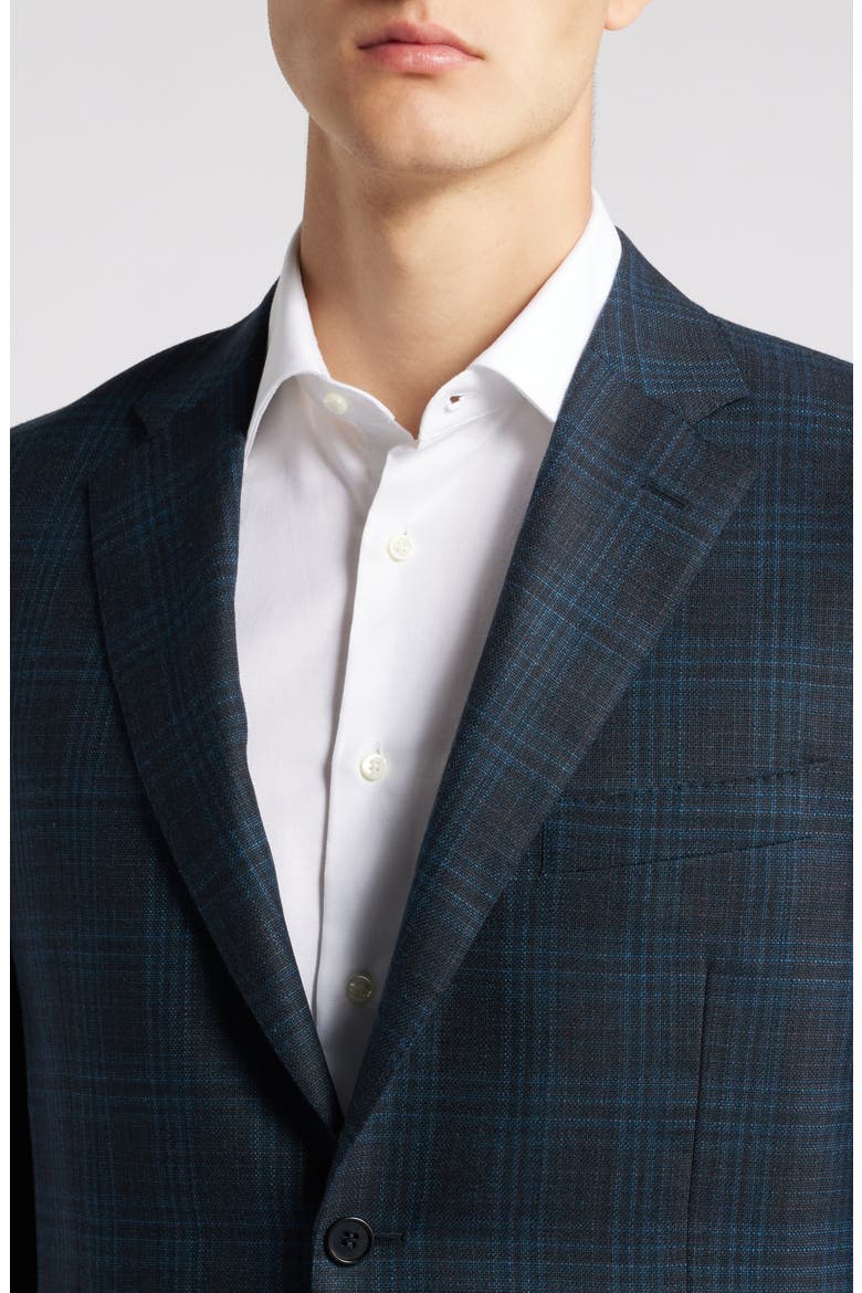 Siena Regular Fit Plaid Wool Sport Coat, Alternate, color, GREEN