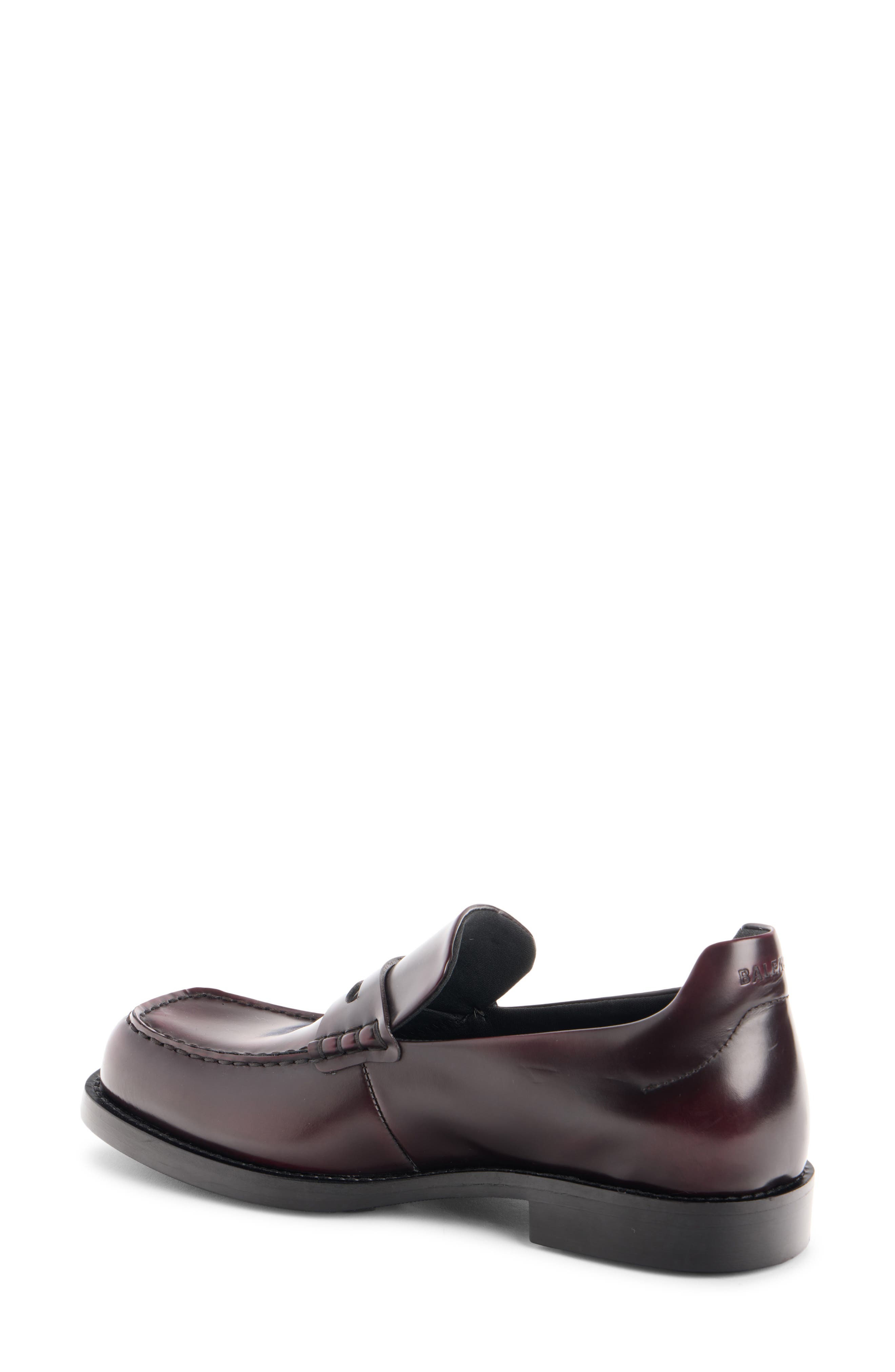 Balenciaga B Logo Comfy Loafer, Alternate, color, Burgundy Lacquer