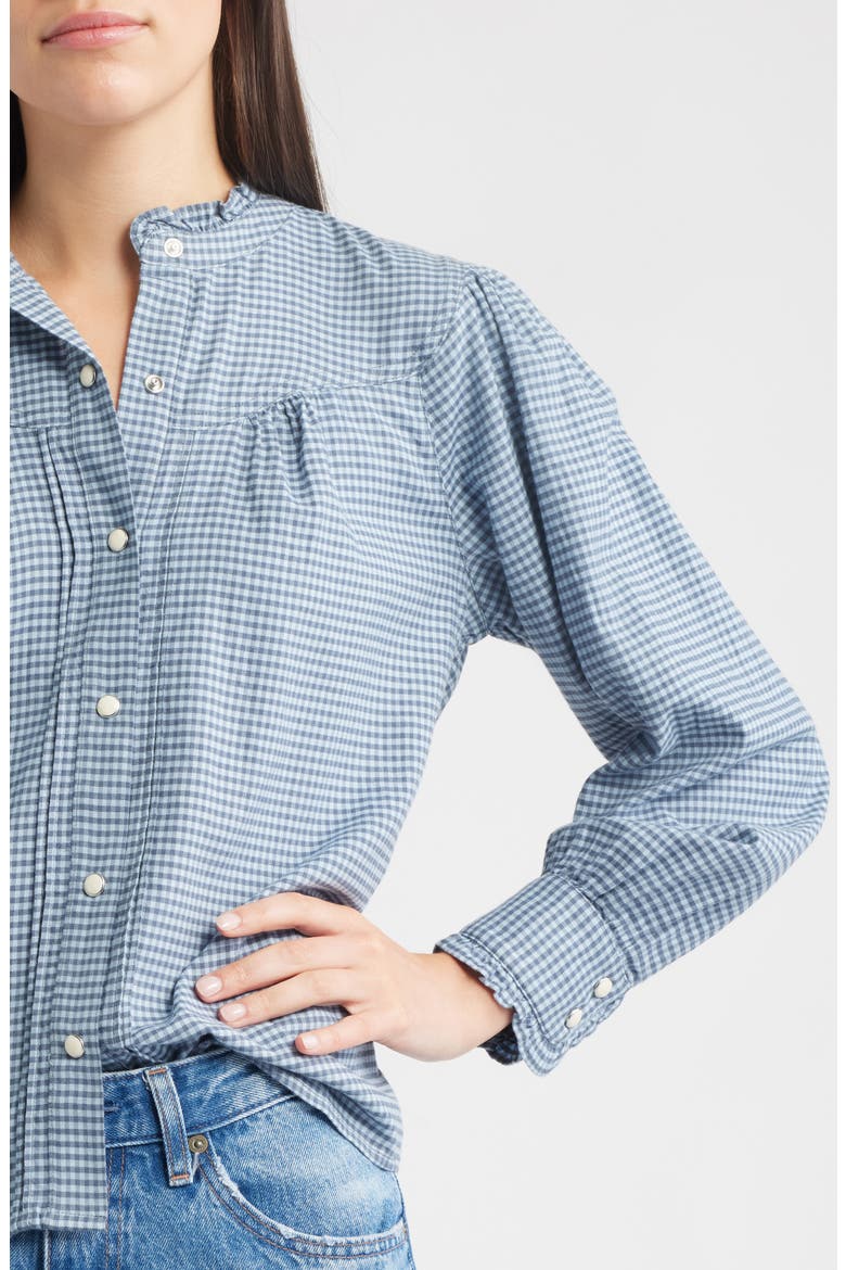 Alanna Plaid Shirt, Alternate, color, STONE BLUE CHECK