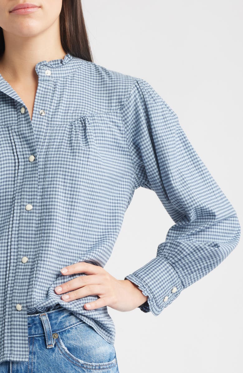 Rails Alanna Plaid Shirt, Alternate, color, Stone Blue Check