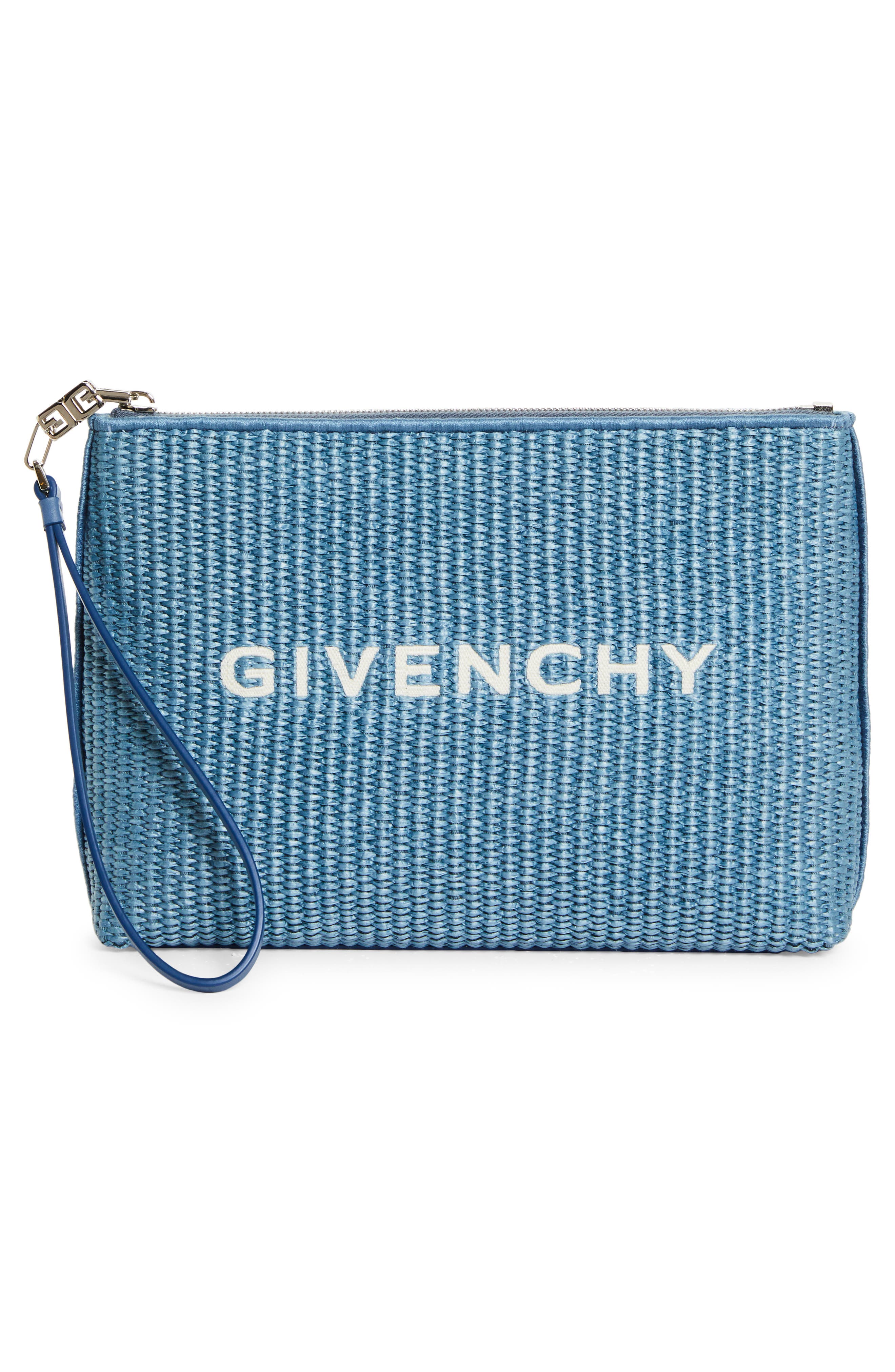 Givenchy Raffia Travel Pouch, Main, color, 