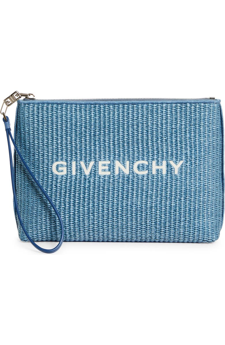 Givenchy Raffia Travel Pouch, Main, color,