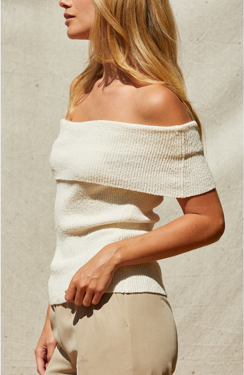 CRESCENT Off Shoulder Sweater Knit Top, Alternate, color, 