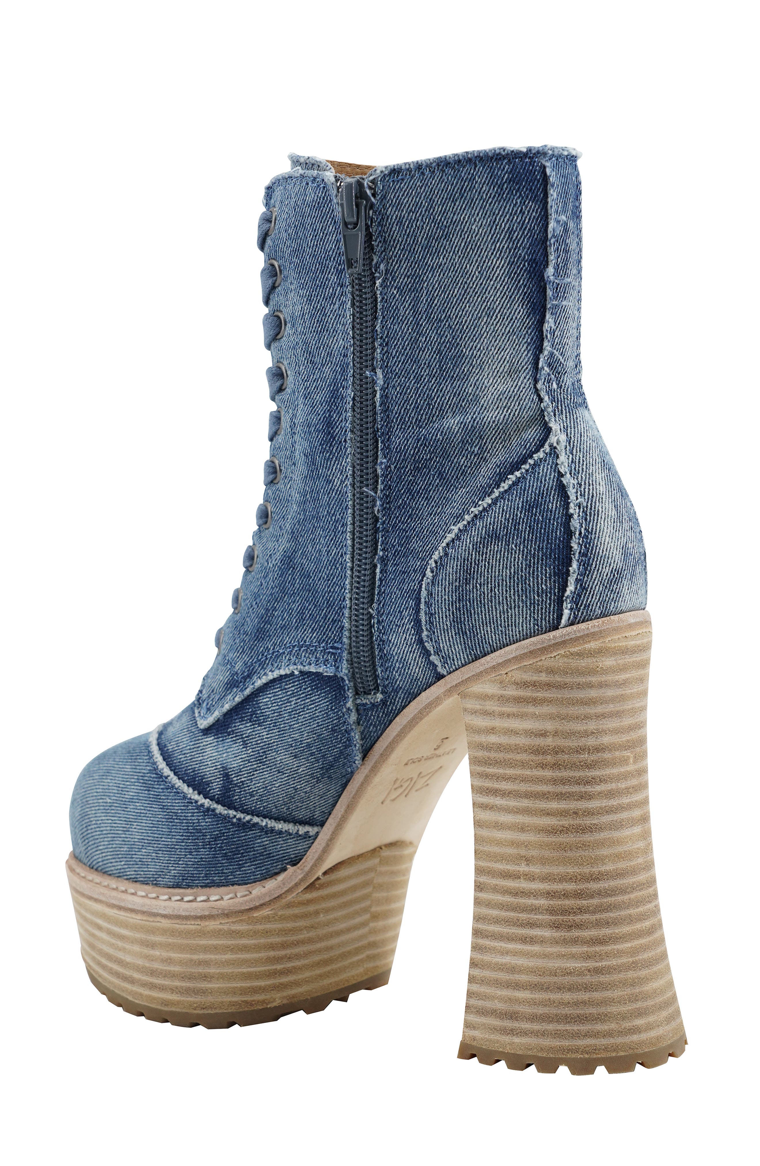 ZIGI Johanny Platform Bootie, Alternate, color, Blue Denim