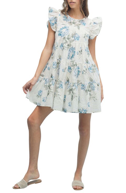 Floral Eyelet Babydoll Dress