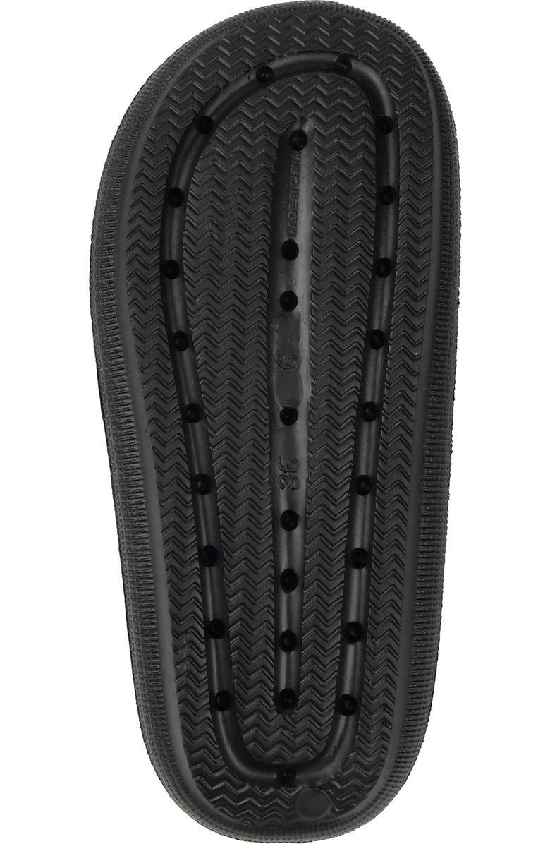 ROCK AND CANDY Faux Shearling Slide Sandal, Alternate, color, Black