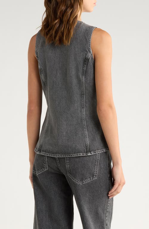 Rails Portola Denim Cutaway Vest In Gray
