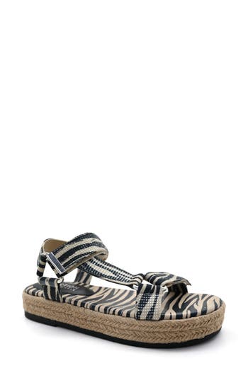 Reaction Kenneth Cole Coast Espadrille Sandal In Zebra Microsuede