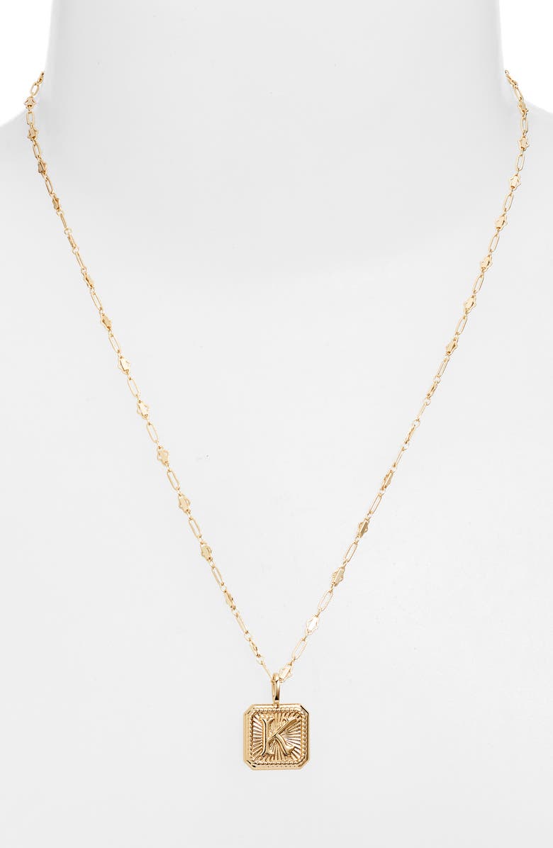 MIRANDA FRYE Harlow Initial Pendant Necklace, Alternate, color, Gold - K