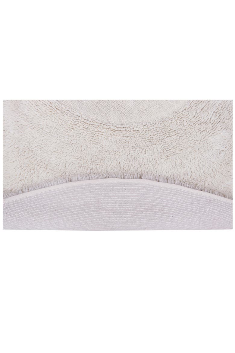 Woolable Arctic Circle Round Washable Wool Rug, Alternate, color, SHEEP WHITE