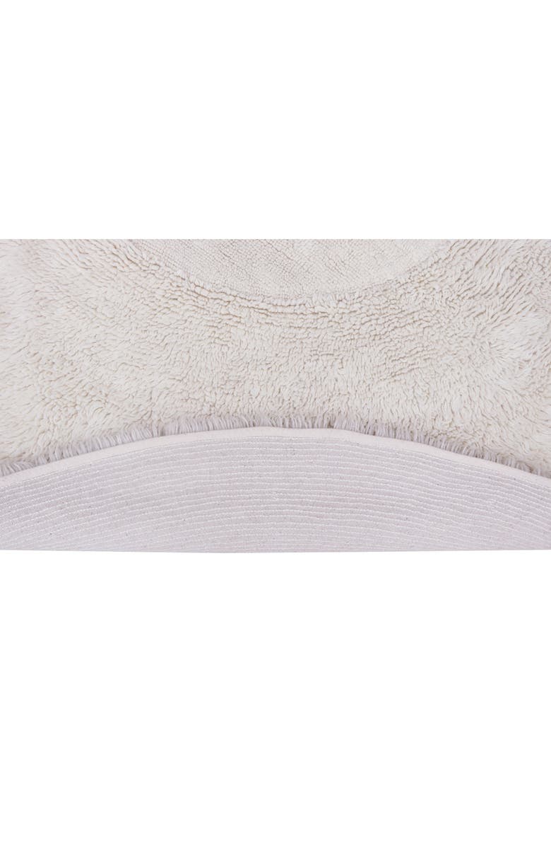 Lorena Canals Woolable Arctic Circle Round Washable Wool Rug, Alternate, color, Sheep White
