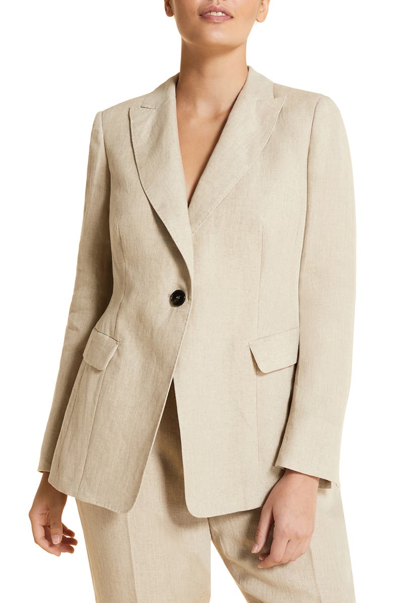 Marina Rinaldi Castano Linen Blazer, Main, color,