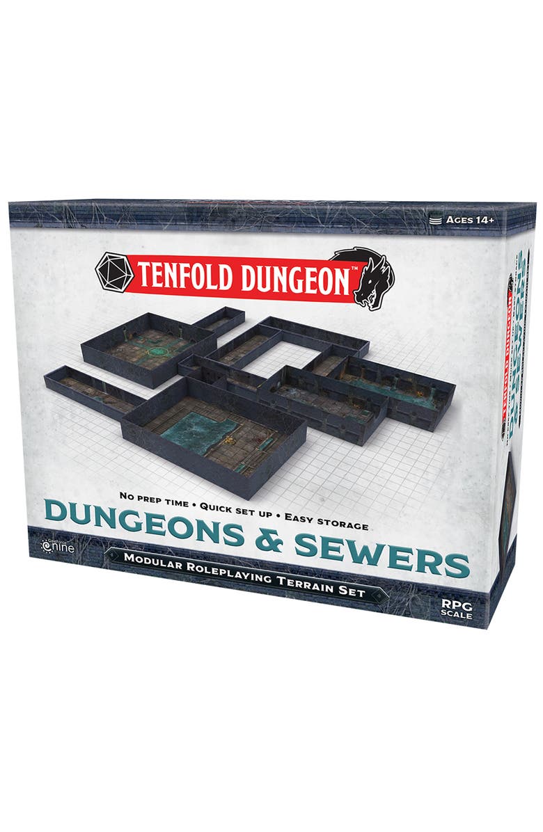 Gale Force Nine Dungeons & Sewers Modular Roleplaying Terrain Set, Main, color, 