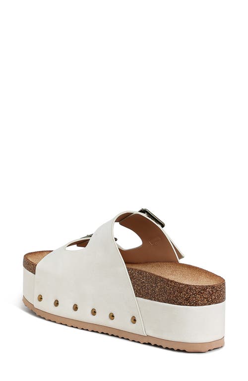 London Rag Impala Stud Platform Sandal In White