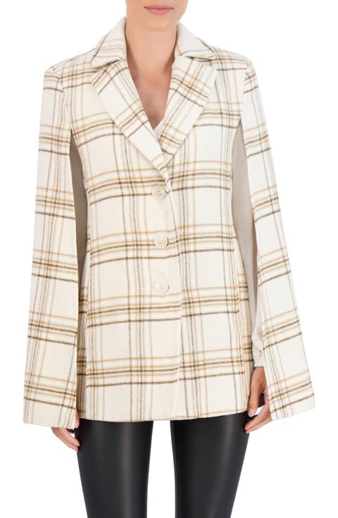 Plaid Cape Coat