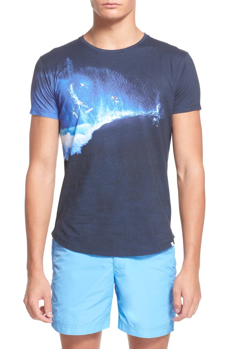 Orlebar Brown 'Alex Maclain' Beach Print T-Shirt, Main, color,