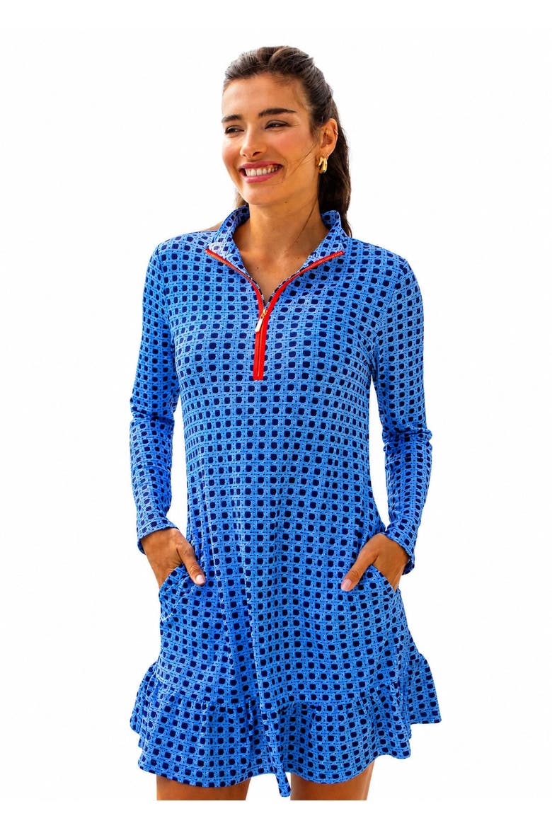 Longsleeve Ruffle Sport Dress, Main, color, Heritage