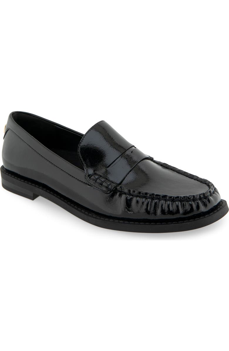 Aerosoles Sienna Penny Loafer, Main, color, Black Patent Faux Leather