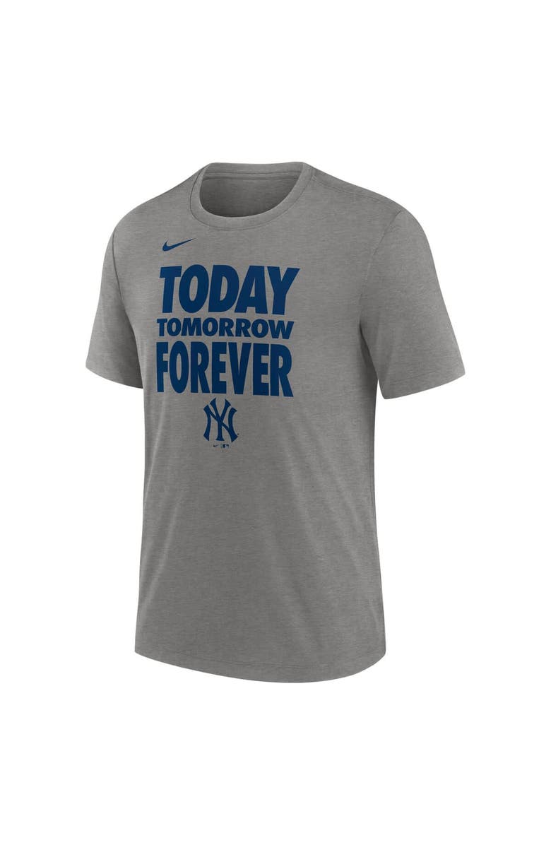 Nike Men's Nike Heather Gray New York Yankees Local Hometown Tri-Blend T-Shirt, Alternate, color, Heather Gray