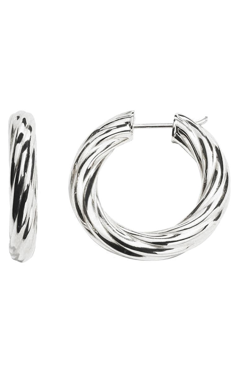 Awe Inspired Hoop Earrings, Main, color, 