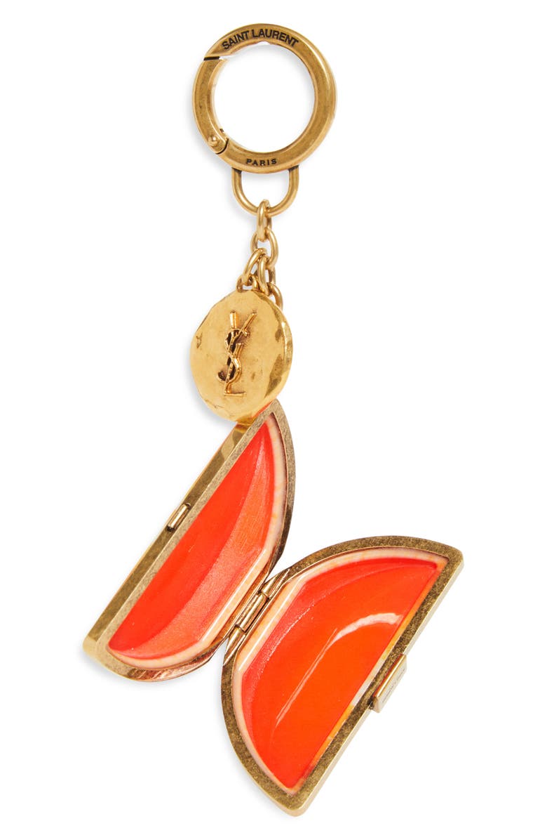 Saint Laurent Orange Key Ring, Alternate, color, Orange Multicolor