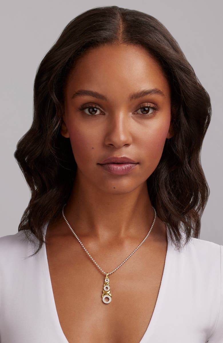 LAGOS Embrace XO Pavé Diamond Pendant Necklace, Alternate, color, 