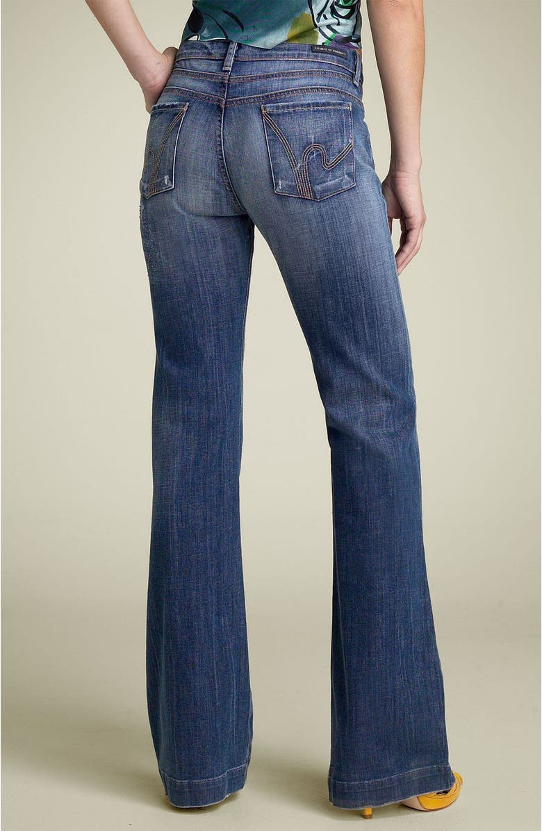 Citizens of Humanity 'Hutton' High Rise Wide Leg Stretch Denim Trousers, Main, color, 