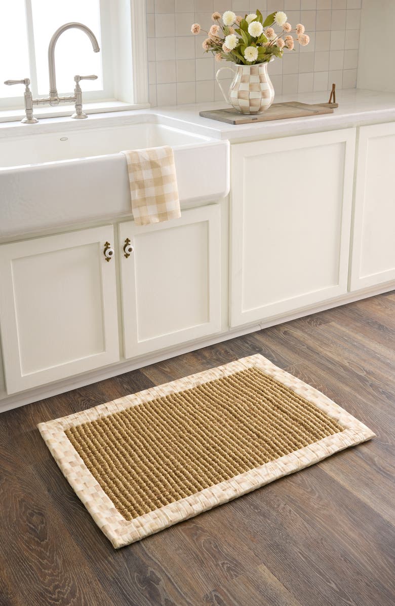 MACKENZIE CHILDS Mocha Check Chunky Sisal Rug, Alternate, color, Mocha